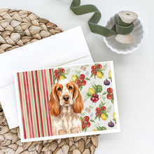 Load image into Gallery viewer, Orange Roan English Cocker Spaniel Vegetables Greeting Cards Pack of 8