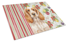 Load image into Gallery viewer, Orange Roan English Cocker Spaniel Vegetables Glass Cutting Board