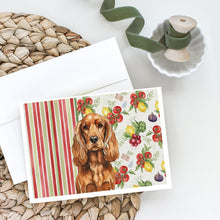 Load image into Gallery viewer, Red English Cocker Spaniel Vegetables Greeting Cards Pack of 8