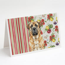 Load image into Gallery viewer, Apricot English Mastiff Vegetables Greeting Cards Pack of 8