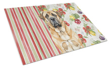 Load image into Gallery viewer, Apricot English Mastiff Vegetables Glass Cutting Board