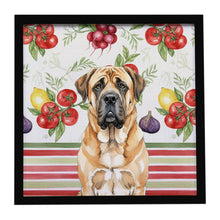 Load image into Gallery viewer, Apricot English Mastiff Vegetables Framed Metal Print