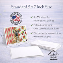 Load image into Gallery viewer, Brindle English Mastiff Vegetables Greeting Cards Pack of 8