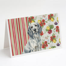 Load image into Gallery viewer, Blue Belton English Setter Vegetables Greeting Cards Pack of 8