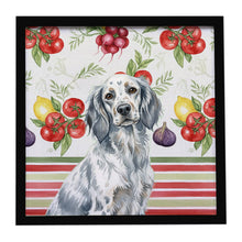 Load image into Gallery viewer, Blue Belton English Setter Vegetables Framed Metal Print