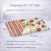 Load image into Gallery viewer, Lemon Belton English Setter Vegetables Dish Drying Mat