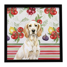 Load image into Gallery viewer, Lemon Belton English Setter Vegetables Framed Metal Print