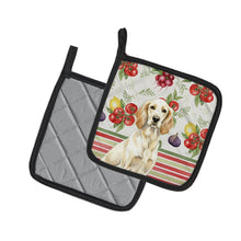 Load image into Gallery viewer, Lemon Belton English Setter Vegetables Pair of Pot Holders
