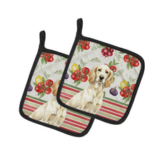 Load image into Gallery viewer, Lemon Belton English Setter Vegetables Pair of Pot Holders
