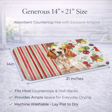 Load image into Gallery viewer, Orange Belton English Setter Vegetables Dish Drying Mat