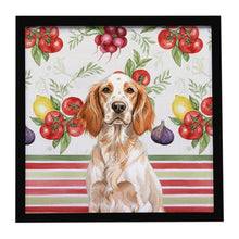 Load image into Gallery viewer, Orange Belton English Setter Vegetables Framed Metal Print