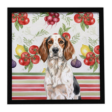 Load image into Gallery viewer, Tricolor English Setter Vegetables Framed Metal Print