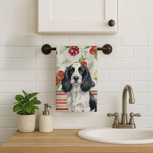 Load image into Gallery viewer, Black and White English Springer Spaniel Vegetables Kitchen Towel