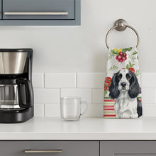 Load image into Gallery viewer, Black and White English Springer Spaniel Vegetables Kitchen Towel