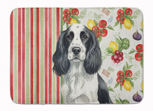 Load image into Gallery viewer, Black and White English Springer Spaniel Vegetables Memory Foam Kitchen Mat
