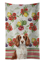 Load image into Gallery viewer, Liver and White English Springer Spaniel Vegetables Kitchen Towel