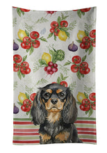 Load image into Gallery viewer, Black and Tan English Toy Spaniel Vegetables Kitchen Towel