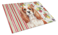 Load image into Gallery viewer, Blenheim English Toy Spaniel Vegetables Glass Cutting Board