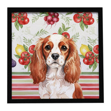 Load image into Gallery viewer, Blenheim English Toy Spaniel Vegetables Framed Metal Print