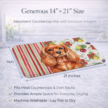 Load image into Gallery viewer, Ruby English Toy Spaniel Vegetables Dish Drying Mat