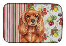 Load image into Gallery viewer, Ruby English Toy Spaniel Vegetables Dish Drying Mat