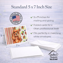 Load image into Gallery viewer, Ruby English Toy Spaniel Vegetables Greeting Cards Pack of 8