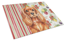 Load image into Gallery viewer, Ruby English Toy Spaniel Vegetables Glass Cutting Board