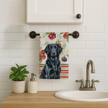 Load image into Gallery viewer, Black Flat-Coated Retriever Vegetables Kitchen Towel