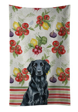 Load image into Gallery viewer, Black Flat-Coated Retriever Vegetables Kitchen Towel