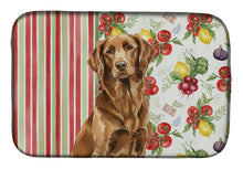 Load image into Gallery viewer, Liver Flat-Coated Retriever Vegetables Dish Drying Mat