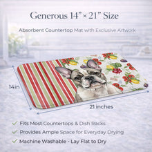 Load image into Gallery viewer, Pied French Bulldog Vegetables Dish Drying Mat