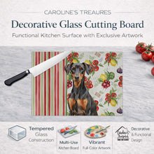 Load image into Gallery viewer, German Pinscher Vegetables Glass Cutting Board