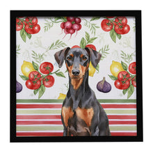 Load image into Gallery viewer, German Pinscher Vegetables Framed Metal Print