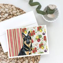 Load image into Gallery viewer, Black and Tan German Shepherd Vegetables Greeting Cards Pack of 8