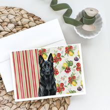 Load image into Gallery viewer, Black German Shepherd Vegetables Greeting Cards Pack of 8