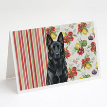 Load image into Gallery viewer, Black German Shepherd Vegetables Greeting Cards Pack of 8
