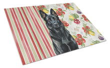 Load image into Gallery viewer, Black German Shepherd Vegetables Glass Cutting Board