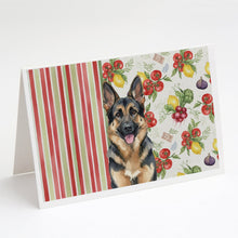 Load image into Gallery viewer, German Shepherd Vegetables Greeting Cards Pack of 8