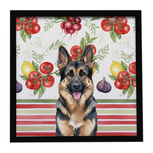 Load image into Gallery viewer, German Shepherd Vegetables Framed Metal Print
