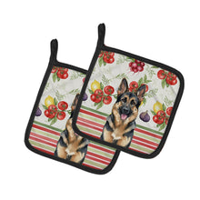 Load image into Gallery viewer, German Shepherd Vegetables Pair of Pot Holders