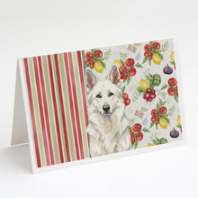 Load image into Gallery viewer, White German Shepherd Vegetables Greeting Cards Pack of 8
