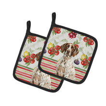 Load image into Gallery viewer, German Shorthaired Pointer Vegetables Pair of Pot Holders