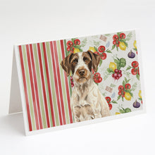 Load image into Gallery viewer, Liver and White German Wirehaired Pointer Vegetables Greeting Cards Pack of 8