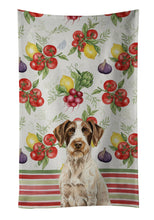 Load image into Gallery viewer, Liver and White German Wirehaired Pointer Vegetables Kitchen Towel