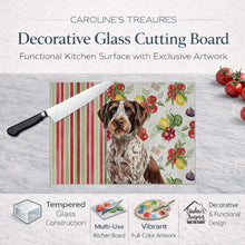 Load image into Gallery viewer, Roan German Wirehaired Pointer Vegetables Glass Cutting Board