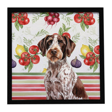 Load image into Gallery viewer, Roan German Wirehaired Pointer Vegetables Framed Metal Print