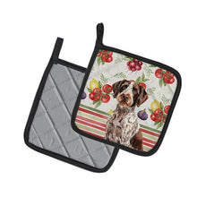 Load image into Gallery viewer, Roan German Wirehaired Pointer Vegetables Pair of Pot Holders