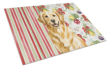Load image into Gallery viewer, Golden Retriever Vegetables Glass Cutting Board