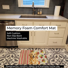 Load image into Gallery viewer, Golden Retriever Vegetables Memory Foam Kitchen Mat