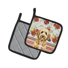 Load image into Gallery viewer, Goldendoodle Vegetables Pair of Pot Holders